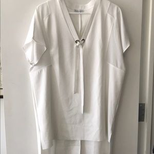 Zara white v neck tunic